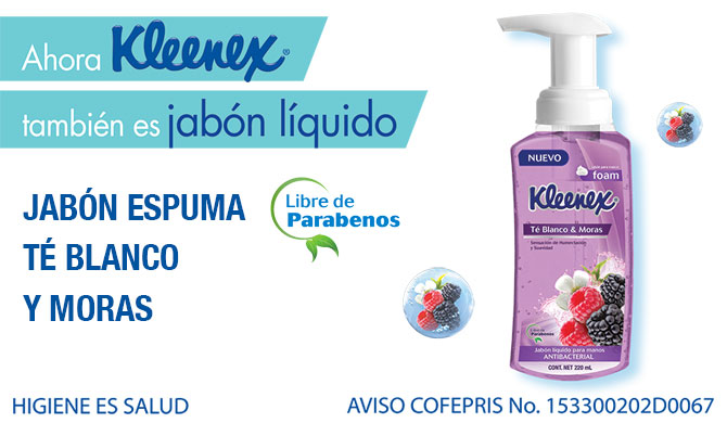 JABON KLEENEX ESPUMA MENTA Y LAVANDA JABON KLEENEX ESPUMA MENTA Y LAVANDA